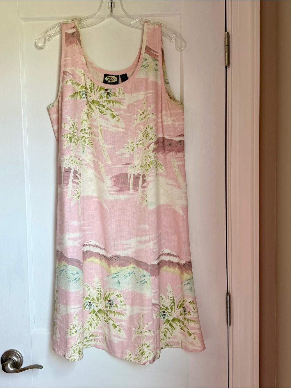 Tommy Bahama Pastel Pink Tropical Print Sleeveless Sundress